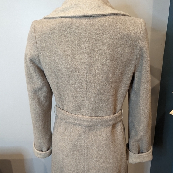 Women's Neutral Wool trench coat. Nicolinni Vintage size 6/8 - Picture 8 of 17
